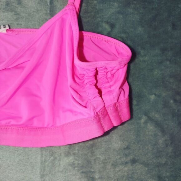 Aerie Womens M BikiniSwim Top Pink Adjustable Strappy Bralette Resortwear Baddie - Picture 2 of 5